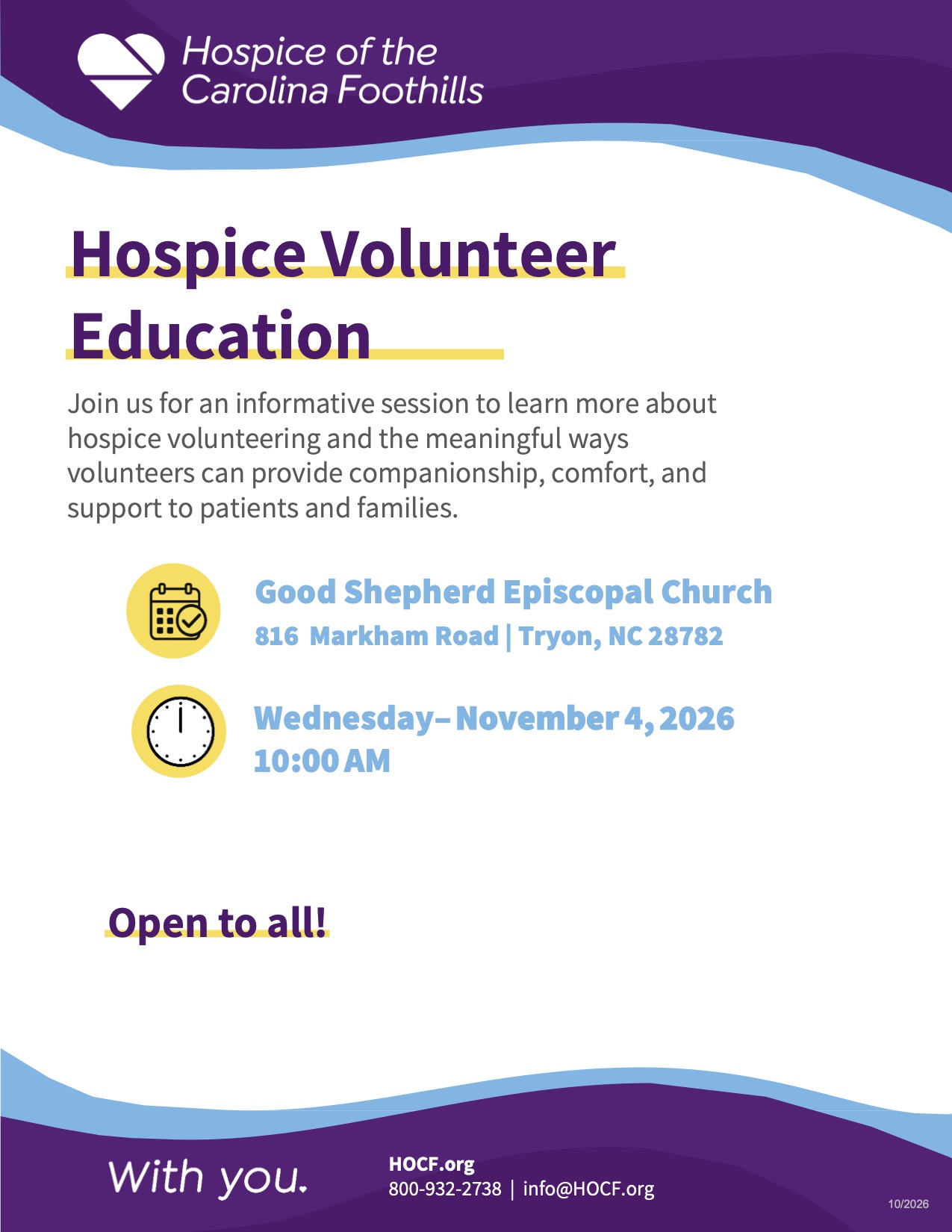 HOCF_Hospice Volunteer Education